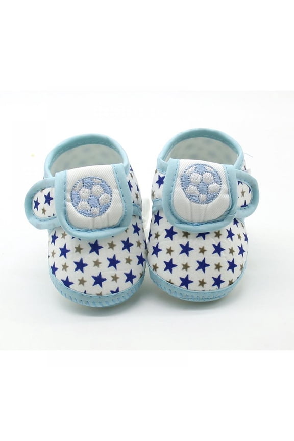 Baby Boys Girls Star Non-Skid Indoor Slipper Toddler Soft Sole First Walkers Infant Cartoon Slippers Crib Shoes 3-12 Months