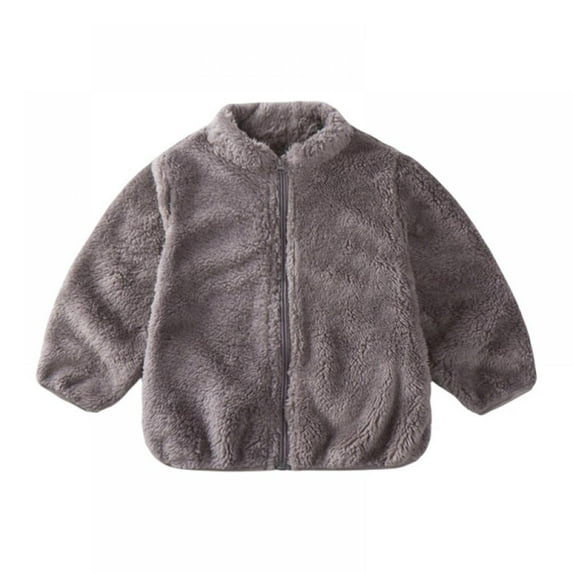 URMAGIC Baby Boys Girls Toddler Fleece Winter Warm Solid Color Coat Cute Sweater Thick Clothes 1-2 Years