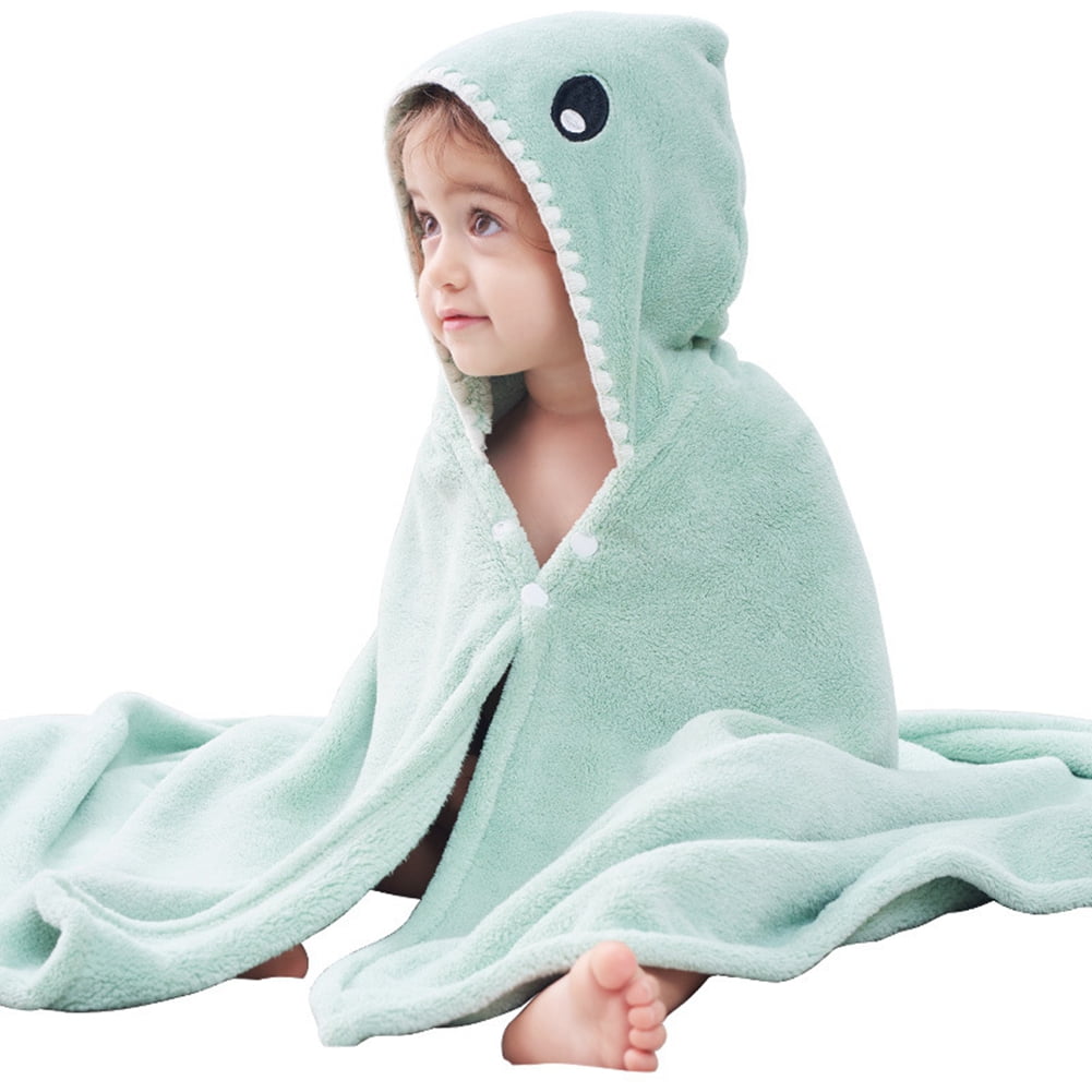 URMAGIC Baby Coral Fleece Bath Towel Ultra Soft Hooded Towel Highly Absorbent Toddlers Bathrobe Blanket Kids Shower Gifts for Boys Girls