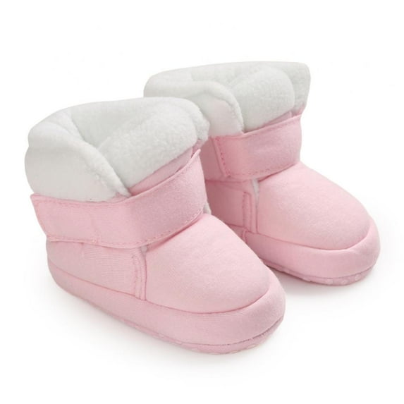 URMAGIC Baby Girls Boys Plush Snow Boots Soft Sole Anti-Slip Mid Calf Warm Winter Toddler Walking Shoes 0-6 Months