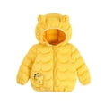 thumbnail image 1 of URMAGIC Baby Girls Cute Puffer Jacket Toddler Kids Boys Down Coat With Ear Hoodies Lightweight Fall Winter Warm Clothes, 1 of 6