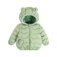 thumbnail image 1 of URMAGIC Baby Girls Cute Puffer Jacket Toddler Kids Boys Down Coat With Ear Hoodies Lightweight Fall Winter Warm Clothes, 1 of 5