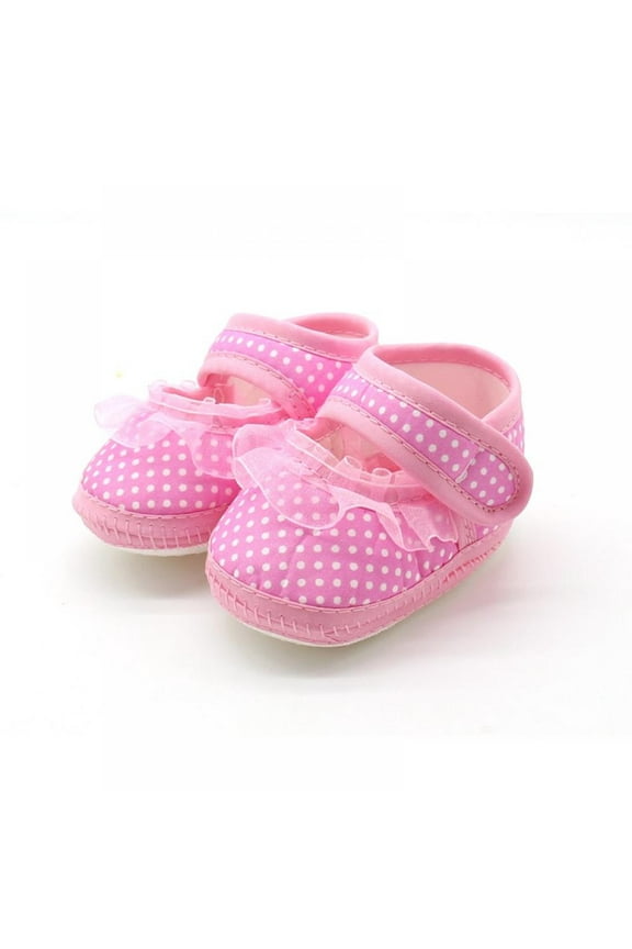 Baby Girls Soft Soles Slip-Resistant Crib Shoes Slippers for Infant and Toddler 0-18 Months