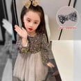 thumbnail image 1 of URMAGIC Baby Girls Valentine's Day Sequin Dress Outfit Party Clothes Girl Kids Long Sleeve Wedding Princess Pageant Dresses 1-5 Years, 1 of 5