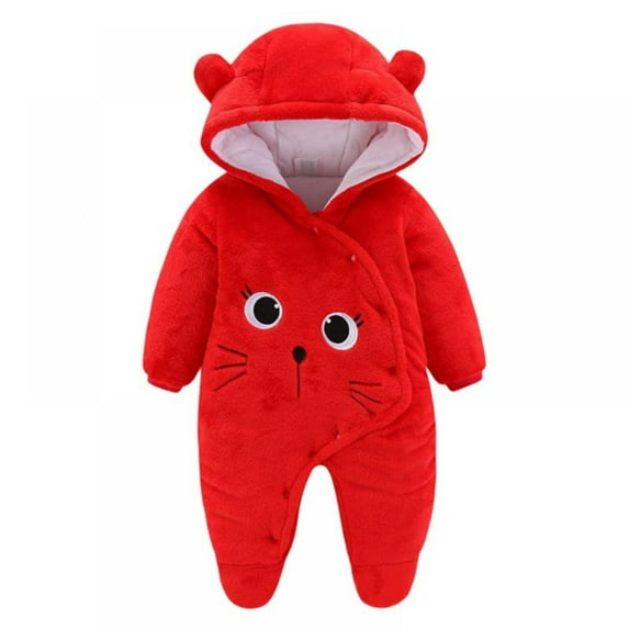 URMAGIC Baby Newborn Snowsuit Onesie Winter Coat Romper for Infant Girls Boys 2-5 Months
