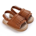 thumbnail image 1 of URMAGIC Baby Sandal Tassels Summer Toddler Cute Solid Color Slipper Shoes 0-18 Months, 1 of 9