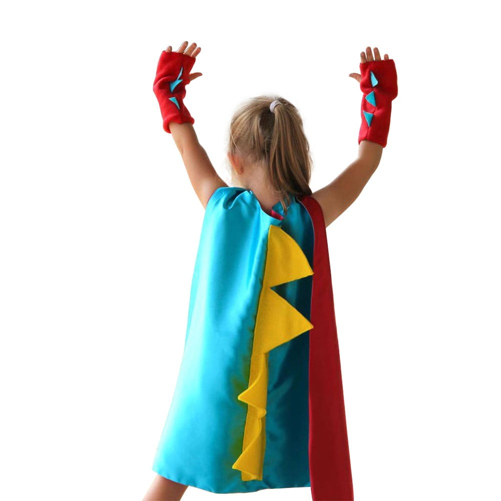 Dinosaur Costume Golden Dragon Cape - Halloween Dress Up For Kids 3-8 Years Old