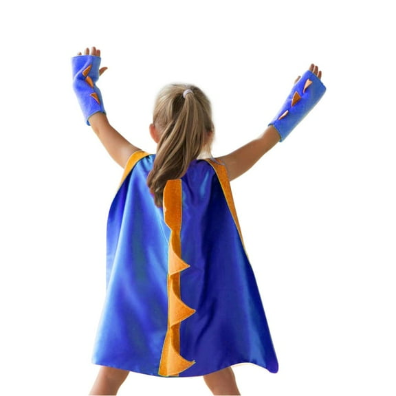 URMAGIC Boy Girl Dinosaur Cloak Dragon Cape and Gauntlets Halloween Dress Up Costume for 3-8Y Child