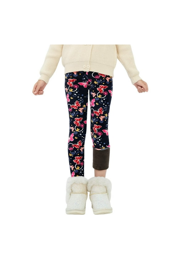 Children Girls Leggings Kids Warm Thick Fleece Lined Fall Winter Skinny Pants Teenage Child 3-13 Years