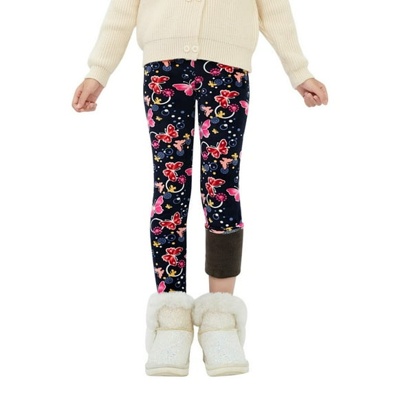 URMAGIC Children Girls Leggings Kids Warm Thick Fleece Lined Fall Winter Skinny Pants Teenage Child 3-13 Years
