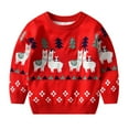 thumbnail image 1 of URMAGIC Children's Christmas Sweater Holiday Boys Toddler Knitted Sweater Winter Xmas Crewneck Pullover 1-6 Years, 1 of 10