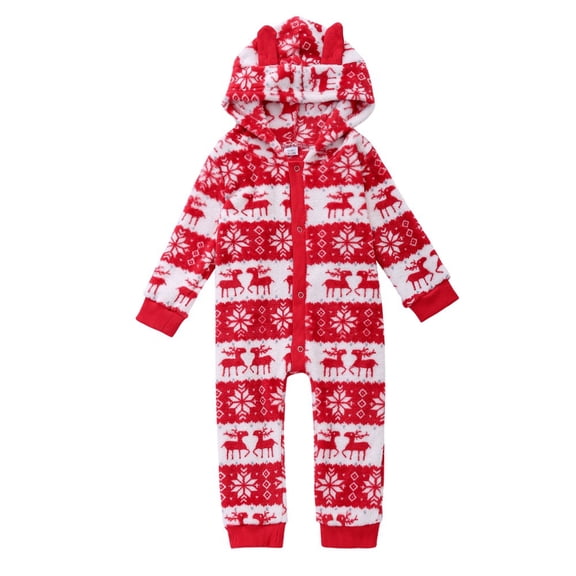 URMAGIC Christmas Family Matching Pajamas Baby Christmas Matching Elk Jammies for Adults and Kids Holiday Xmas Long Sleeve Sleepwear Set