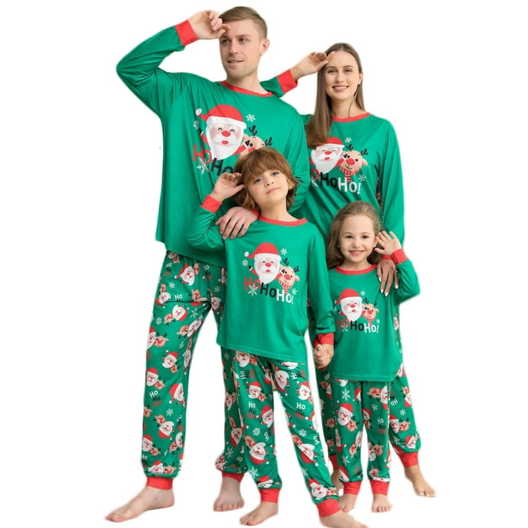 URMAGIC Christmas Family Matching Pajamas Set Santa Claus Graphic