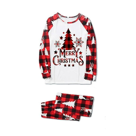 URMAGIC Christmas Pajamas for Family Matching Pjs Set Classic Plaid Xmas Clothes for Teens Womens Mens