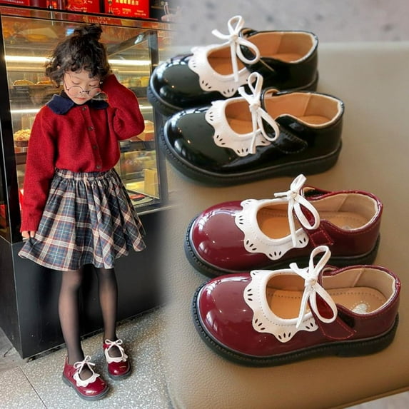 URMAGIC Girl Dress Shoes Mary Jane Flats for Party School Wedding (Toddler/Little Kid) 1-9 Years