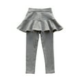 thumbnail image 1 of URMAGIC Girl Leggings with Ruffle Skirt Pants Little Kids Skinny Stretch Ankle Length Pantskirt, 1 of 11