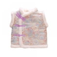 thumbnail image 1 of URMAGIC Girl Vest Coat Fleece Quilted Chinese New Year Kids Outfits Traditional Tang Tank Tops 1-7 Years, 1 of 3
