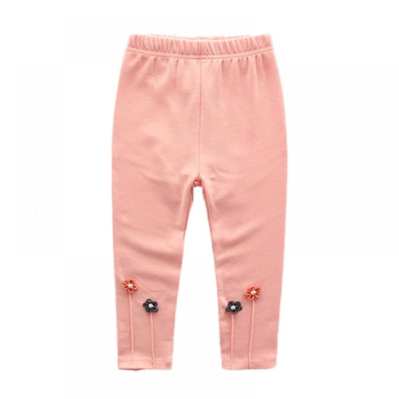 URMAGIC Girls' Kids and Baby Cotton Legging Bottom Pant with Embroidered Flower 1-9 Years