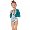 thumbnail image 1 of URMAGIC Girls One Piece Swimsuits Long Sleeve Rash Guard Kids Bathing Suit UPF 50+ Swim Shirts 4-14 Years, 1 of 5