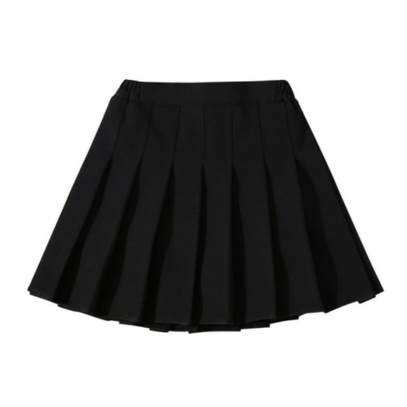 GYRATEDREAM Girls Pleated Skirt High Waisted A-Line Skirt Uniform Skirts Solid Skirt 2-12Y