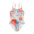 thumbnail image 1 of URMAGIC Girls Spaghetti Strap Dinosaur Print One Piece Swimsuit Hawaiian Beach Swimwear 4-8 Years, 1 of 4