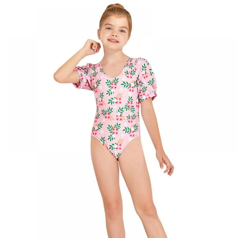 Puff Sleeve Cute One Piece Swimsuit Women's Summer Bikini Puff Sleeve Cute One Piece Swimsuit Women's Summer Bikini