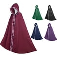 thumbnail image 1 of URMAGIC Hooded Cape Cloak Reversible Velvet Satin Renaissance Medieval Halloween Christmas Cosplay Costumes, 1 of 5