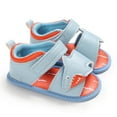 thumbnail image 1 of URMAGIC Infant Baby Boys Summer Beach Shark Sandals Anti-slip Soft Sole Shoes 0-18 Months, 1 of 10