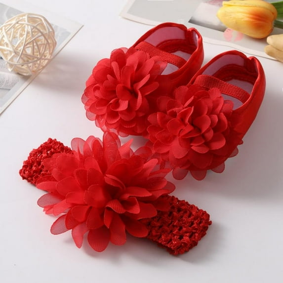 URMAGIC Infant Baby Girl Shoes Baby Mary Jane Flats Princess Wedding Dress Shoes Crib Shoe for Newborns, Infants, Babies, and Toddlers 0-6 Months
