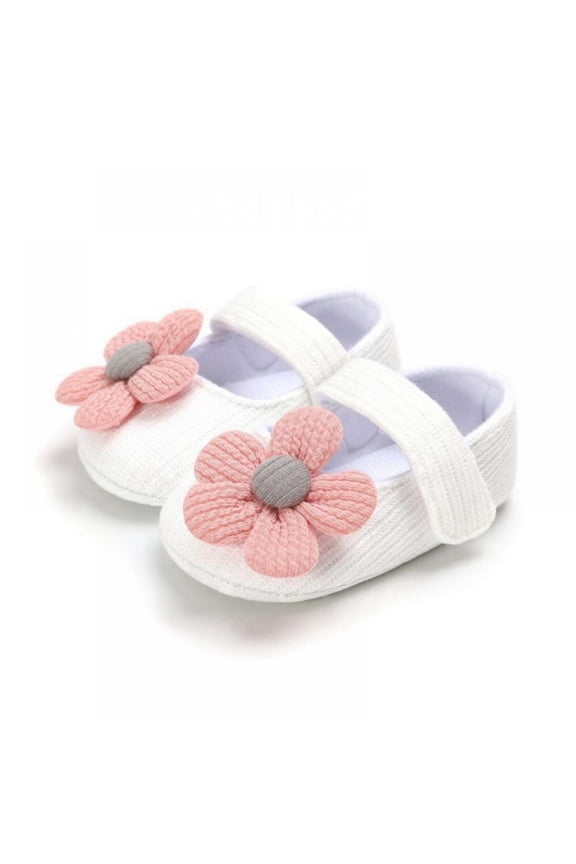 Infant Baby Girls Slippers Cozy Fleece Booties Soft Bottom Newborn Crib Shoes 0-18 Months