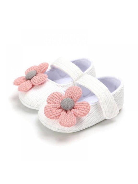 Infant Baby Girls Slippers Cozy Fleece Booties Soft Bottom Newborn Crib Shoes 0-18 Months