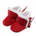 thumbnail image 1 of URMAGIC Infant Boots Winter Baby Girl Shoes Soft Sole Anti-Slip Toddler Snow Warm Prewalker Newborn Boots, 1 of 7