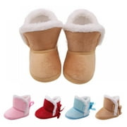 URMAGIC Infant Boots Winter Baby Girl Shoes Soft Sole Anti-Slip Toddler Snow Warm Prewalker Newborn Boots