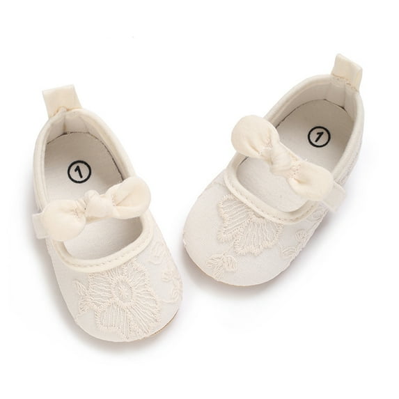 URMAGIC Infant Girls Leather Bows Design Soft Round Toe Princess Dress Mary Jane Flat Shoes