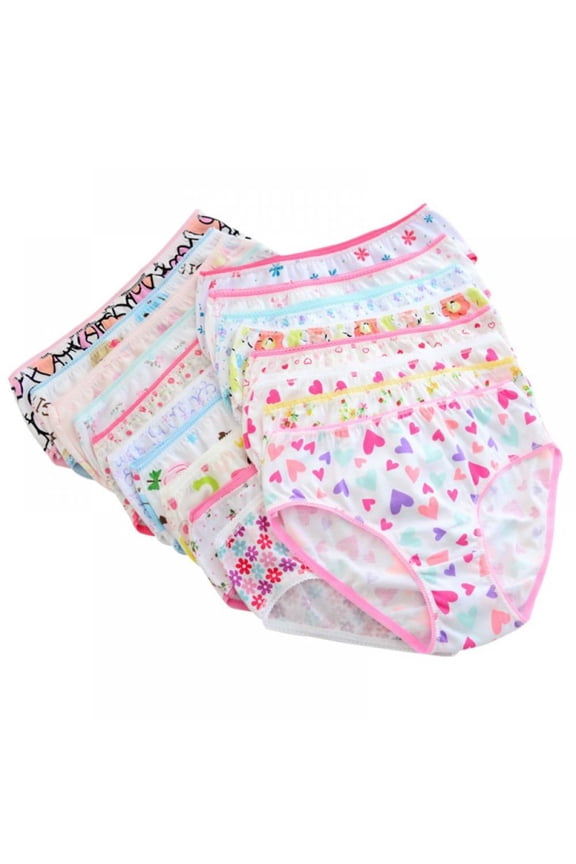 Kids Baby Girls Cute Underwear Briefs Knickers 6-Pack 0-12 Years