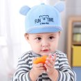 thumbnail image 1 of URMAGIC Kids Boy Girl Cartoon Bear Baseball Cap Sun Protection Bomber Hat Visors Hats, 1 of 9