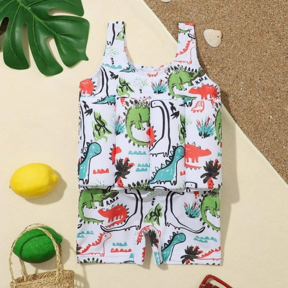 URMAGIC Kids Boys Girls Floatation Swimsuit with Adjustable Buoyancy Baby Float Suit Swim Vest One Piece Swimwear Bathing Suit 2-9 Years