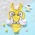 thumbnail image 1 of URMAGIC Kids Girls Cute Duck Bathing Suit One Pieces Ruffles Swimsuit,18M-6T, 1 of 5