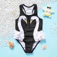 thumbnail image 1 of URMAGIC Kids Girls Cute Swan Bathing Suit One Pieces Ruffles Swimsuit,18M-6T, 1 of 4