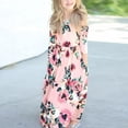 thumbnail image 1 of URMAGIC Kids Girls Long Sleeve Flower Dress Summer Casual Loose Dresses Holiday Long Maxi Dress with Pockets 2-10 Years, 1 of 4