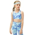 thumbnail image 1 of URMAGIC Kids Girls Tie Dye Sleeveless Sports Crop Top Gymnastics/Dance/Workout Shirts 5-12 Years, 1 of 7