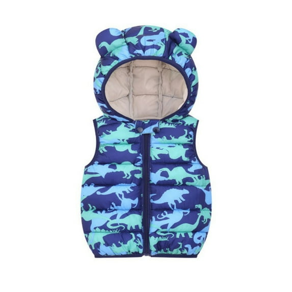 URMAGIC Kids Warm Light Puffer Vest Padded Quilted Hooded Jacket for Toddler Boys Girls