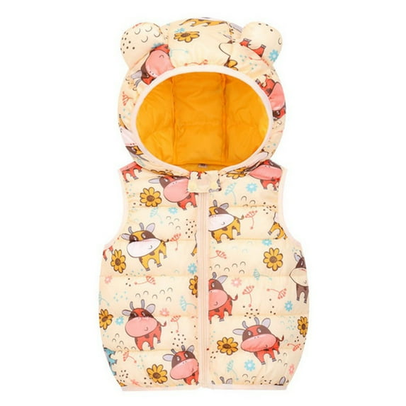 URMAGIC Kids Warm Light Puffer Vest Padded Quilted Hooded Jacket for Toddler Girls Boys