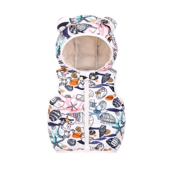 URMAGIC Kids Warm Light Puffer Vest Padded Quilted Hooded Jacket for Toddler Girls Boys