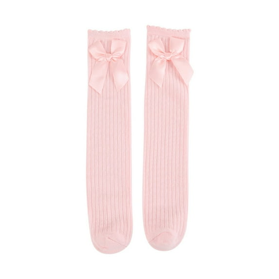 URMAGIC Little Girl's Knee High Socks Over Calf Kids Overknee Stockings Bow Style