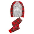 thumbnail image 1 of URMAGIC Matching Family Pajamas Sets Christmas Pjs with Lettler Print and Plaid Tee and Bottom Loungewear, 1 of 4
