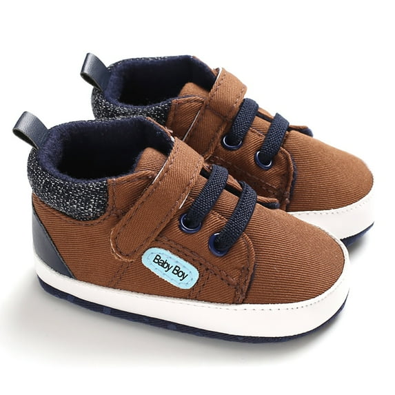 URMAGIC Newborn Baby Boys Canvas Sports Shoes Soft Sole High-Top Sneaker