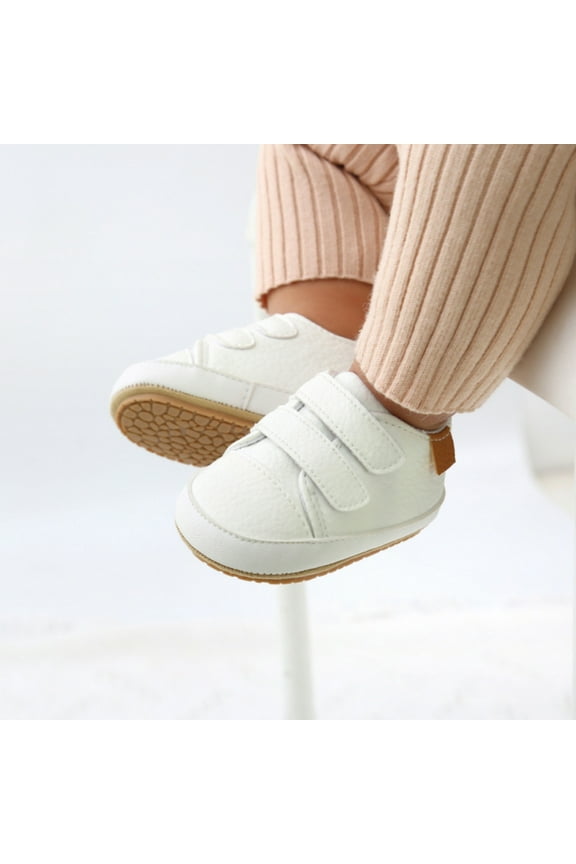 Newborn Baby Boys Girls PU Leather Anti Slip Shoes Moccasins Crib Shoes