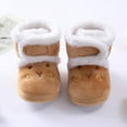 thumbnail image 1 of URMAGIC Newborn Baby Boys Girls Warm Fleece Cozy Boots Non-Slip Sole for Toddler Crib Winter Socks Cartoon Shoes 0-18 Months, 1 of 7