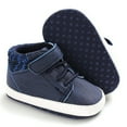 thumbnail image 1 of URMAGIC Newborn Baby Boys Suede PU Leather Moccasins Soft Sole High-Top Shoes, 1 of 7